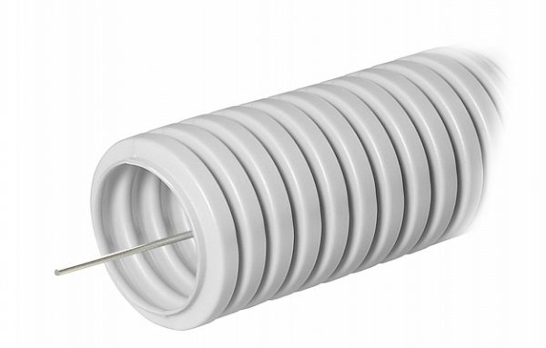 Tub flexibil (copex) ignifug, rezistenta 750N cu fir de tragere, diametrul Φ32, 50 M - imagine 2