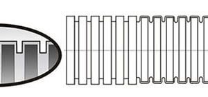 Tub flexibil (copex) ignifug, rezistenta 320N, diametrul Φ20, 100 M