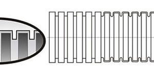 Tub flexibil (copex) ignifug, rezinstenta 320N, diametrul Φ25, 100 M